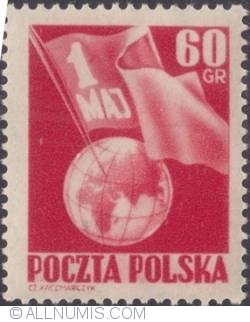 60 groszy 1953 - Flag and Globe