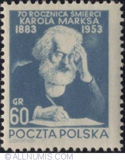 60 groszy 1953 - Karl Marx