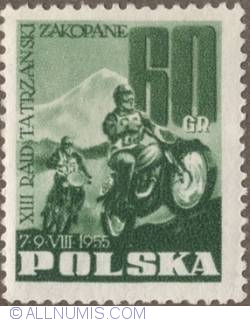 60 groszy 1955 - Motorcyclists