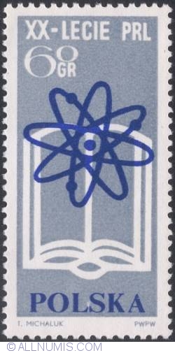 Image #1 of 60 groszy - Atom Symbol and book
