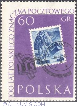 Image #1 of 60 groszy- Ski meet stamp of 1939