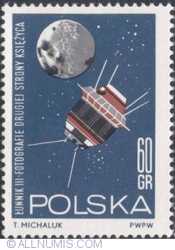 60 groszy1964 - Lunik 3 photographing far side of the Moon.