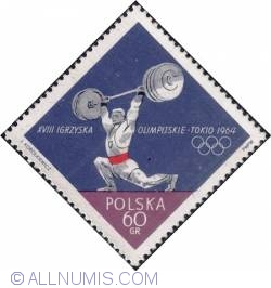 Image #1 of 60 groszy 1964 - Weightlifting