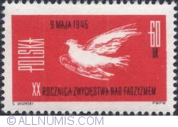 60 groszy1965 -Dove (20th anniversary of the end of World War II)