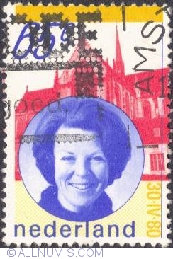Image #1 of 65 Cents 1981 -  Queen Beatrix, Palace