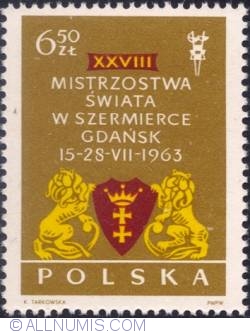 6,50 złotego - Arms of Gdańsk