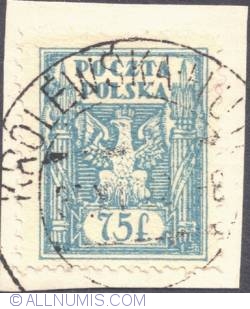 75 fenig - Eagle and Fasces Symbolical of United Poland