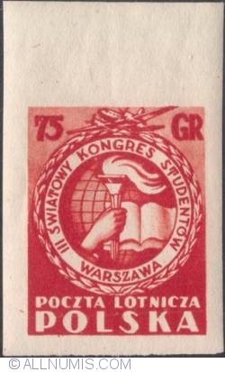Image #1 of 75 groszy 1953 - Congress Badge