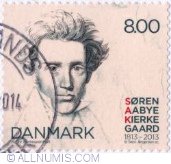 8 Kroner -200th anniversary of Søren Kierkegaard's birth 2013