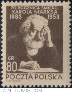 80 groszy 1953 - Karl Marx