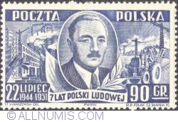 90 groszy 1951 - President Bolesław Bierut