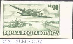 90 groszy 1952 - Mechanized farm