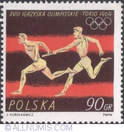 Image #1 of 90 groszy 1964 - Relay race (square)