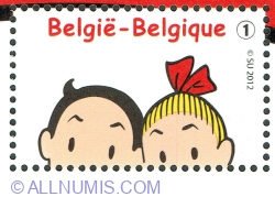 Image #1 of "1" 2012 - Belgia, Țara benzilor desenate: Suske si Wiske - Bob si Bobette