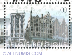 Image #1 of "1" 2012 - Market Square of Bruges: Houses Boechoute, Craenenburg, Die Maene