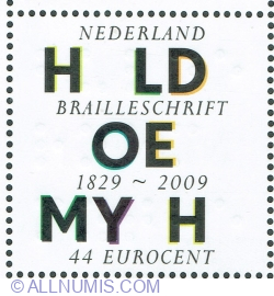 44 Euro cent 2009 - Braille Alphabet