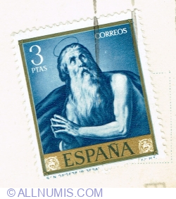 Image #1 of 3 Pesetas 1963 - 'St Onophrius', José de Ribera