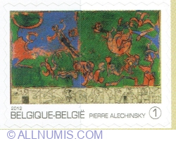 "1" 2012 - Pierre Alechinsky: "Parfois, c'est l'inverse", 1970.