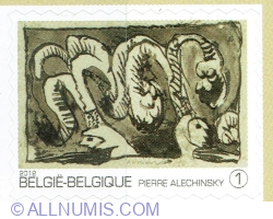 "1" 2012 - Pierre Alechinsky: "À propos de Binche", 1967.