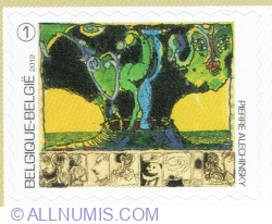 Image #1 of "1" 2012 - Pierre Alechinsky: "Volcan ensorcelé", 1974.