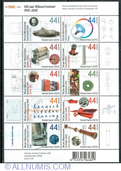 Image #1 of 10 x 44 Euro cent 2010 - 100 de ani - Legea brevetelor