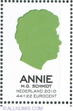 44 + 22 Euro cent 2010 - Annie M.G. Schmidt