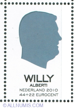 44 + 22 Euro cent 2010 - Willy Alberti