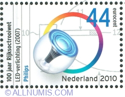 Image #1 of 44 Euro cent 2010 - LED lighting, Philips 2007