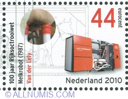 44 Euro cent 2010 - Milk robot, Van der Lely 1987