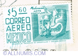 Image #1 of 5.60 Pesos 1975 -  Michoacan masks