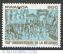 Image #1 of 50 Centimes 1980 - 150th Anniversary of Belgium Independence