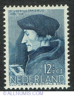 12 1/2 + 3 1/2 Cent 1936 - Desiderius Erasmus