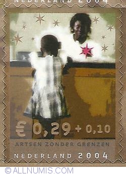 Image #1 of 0,29 + 0,10 Euro 2004 - December Stamp - Médecins sans Frontières