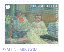 Image #1 of "1" 2013 - Femeia care citește și o fată, Théo van Rysselberghe (1899)