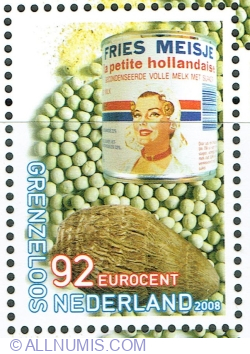 92 Euro cent 2008 - milk cans, pea, Taro Root