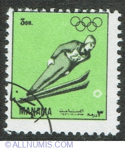 3 Dirham 1972 - Olympics - Ski Jump