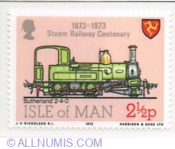 Image #1 of 2 1/2 Pence 1973 - Steamlocomotive Sutherland 2-4-0