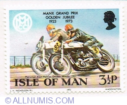 Image #1 of 3 1/2 Pence 1973 - Manxman Alan Holmes, double winner 1957