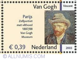 Image #1 of 0,39 Euro 2003 - Vincent van Gogh - Self Portrait with Felt Hat (1887/1888)