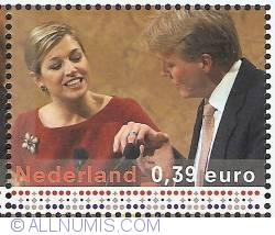 Image #1 of 0,39 Euro 2004 - Engagement Announcement Willem-Alexander and Maxima