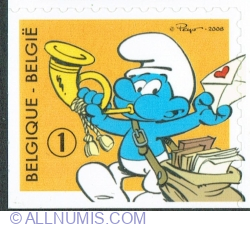 Image #1 of "1" 2008 - The Smurfs - Trumpet Smurf