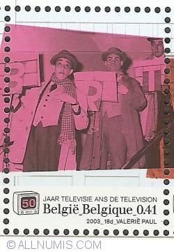 Image #1 of 0,41 Euro 2003 - 50th Anniversary of Belgian Television - Jef Cassiers and Jef Burm