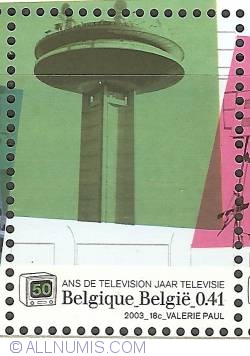 0,41 Euro 2003 - 50th Anniversary of Belgian Television - Television Tower