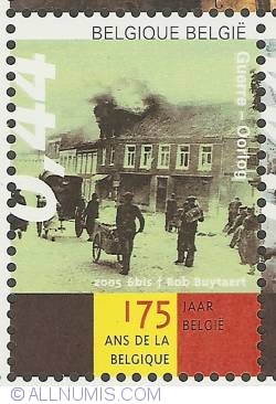 0,44 Euro 2005 - 175th Anniversary of Belgium - War