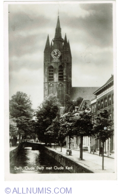 Delft - Oude Delft met Oude Kerk