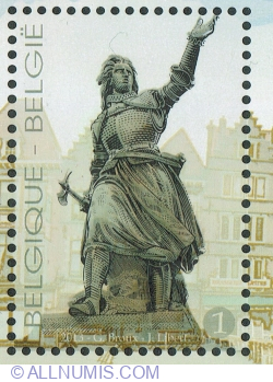 "1" 2013 - Statuia lui Christine de Lalaing, Grand-Place din Tournai