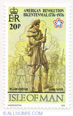 Image #1 of 20 Pence 1976 - William Christian as frontiersman, Indian fighter