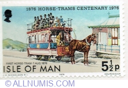 Image #1 of 5 1/2 Pence 1976 - First Horse-Tram, 7. Aug. 1876