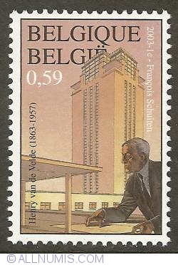 0,59 Euro 2003 - Henri Van de Velde - Boekentoren (Ghent)