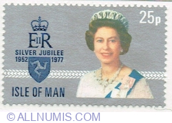 25 Pence 1977 - Portrait of Queen Elizabeth II, 1976